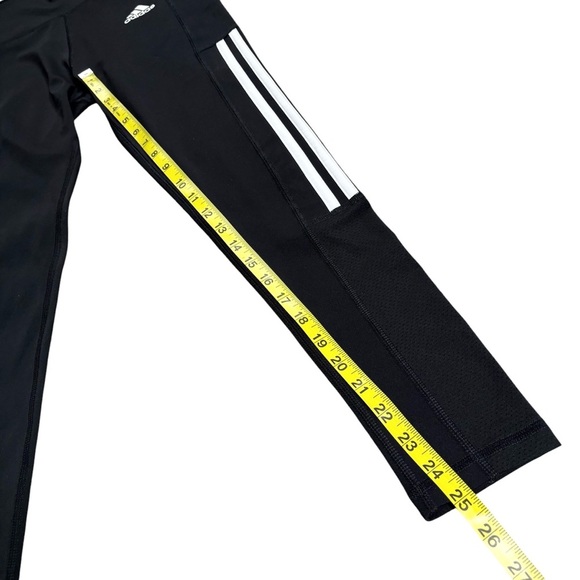 Adidas Women's Lightweight High Rise 3-Stripe Mesh 7/8 Leggings, size Small - Picture 9 of 11
